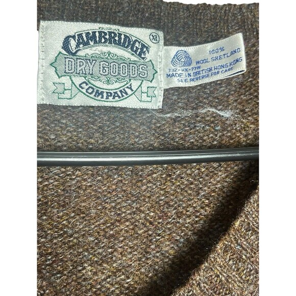 Vintage Cambridge Classics Sweater Mens XL Wool Grandpa Professor Pattern Argyle - Picture 4 of 9